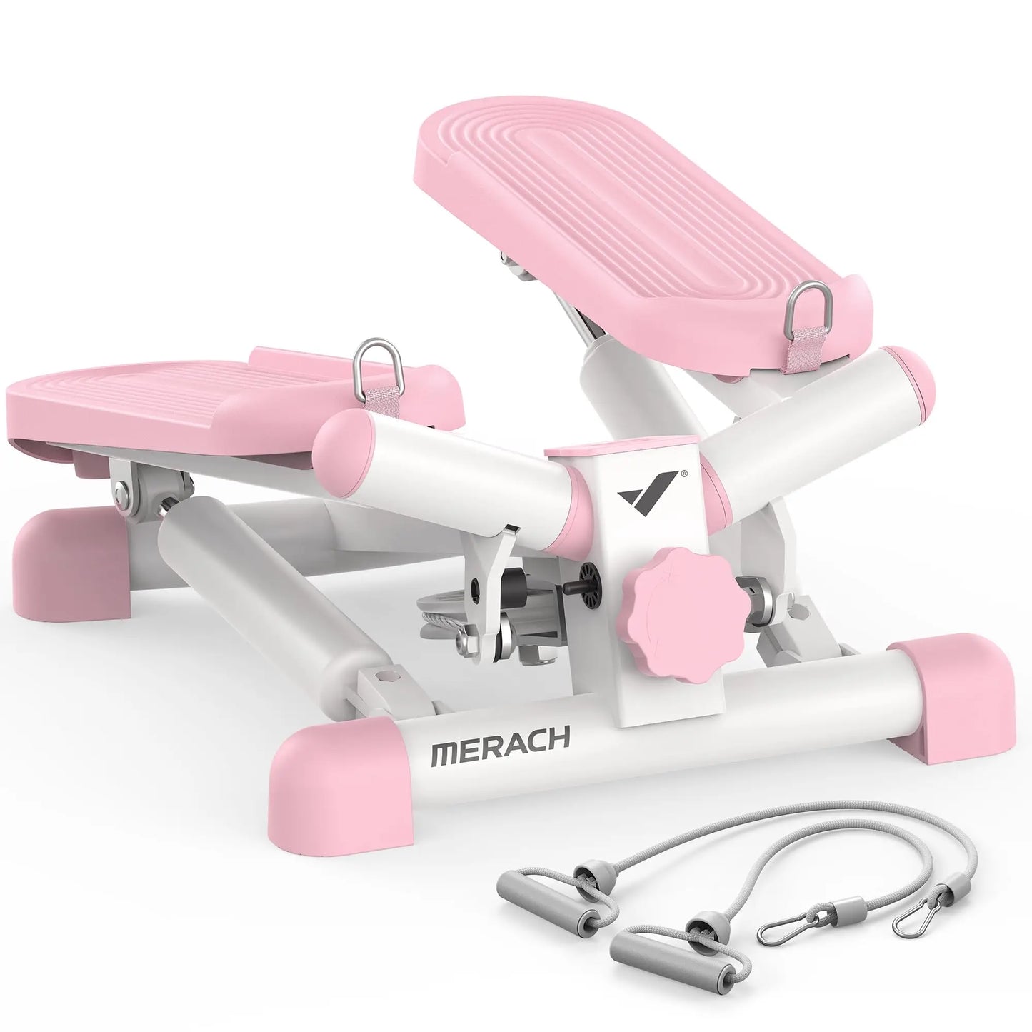 MERACH Mini Stepper With Resistance Band 330Lbs Capacity