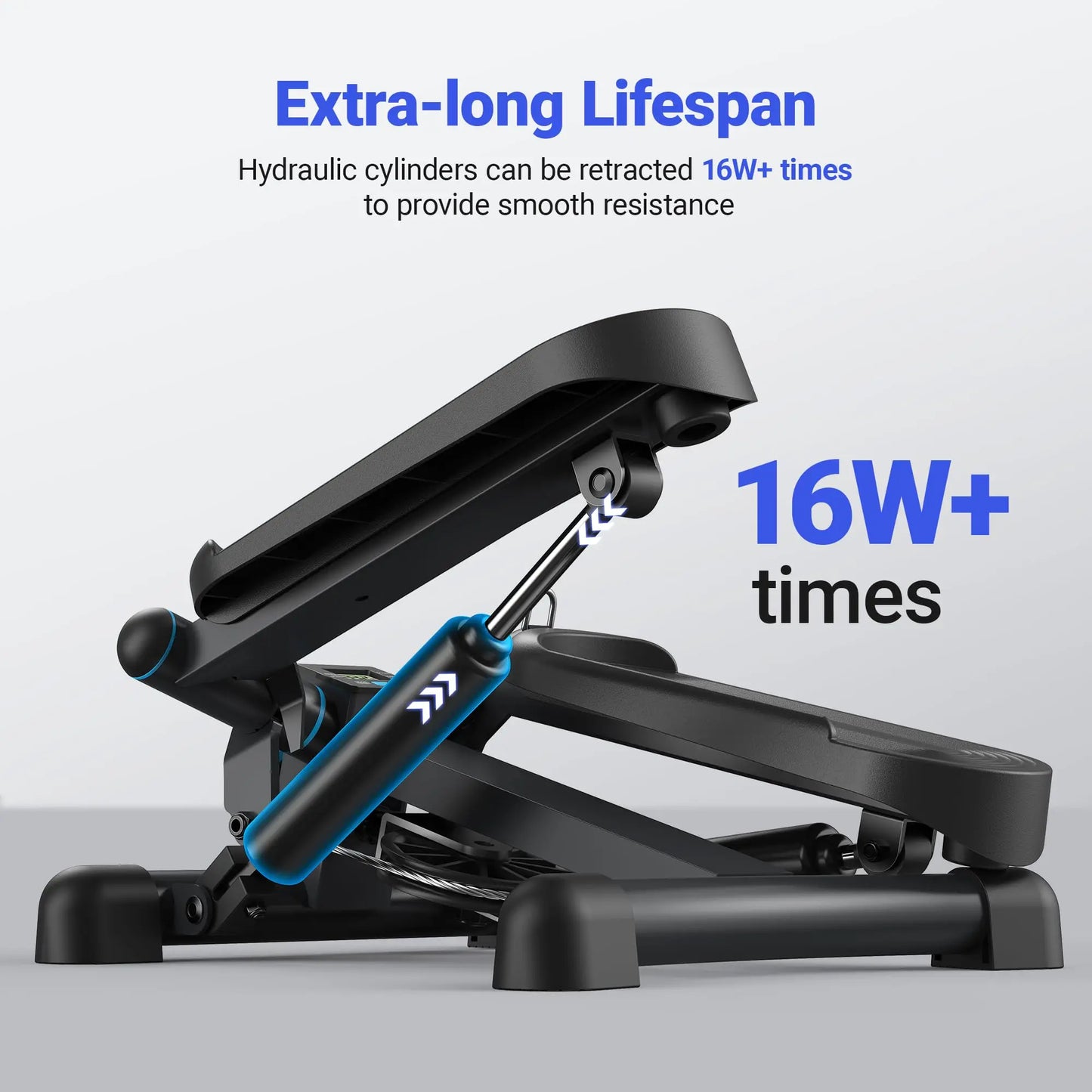 MERACH Mini Stepper With Resistance Band 330Lbs Capacity