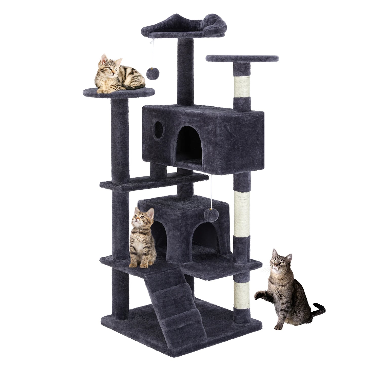 JHK Four Level Cat Tree Tower With Sisal Scratching Post