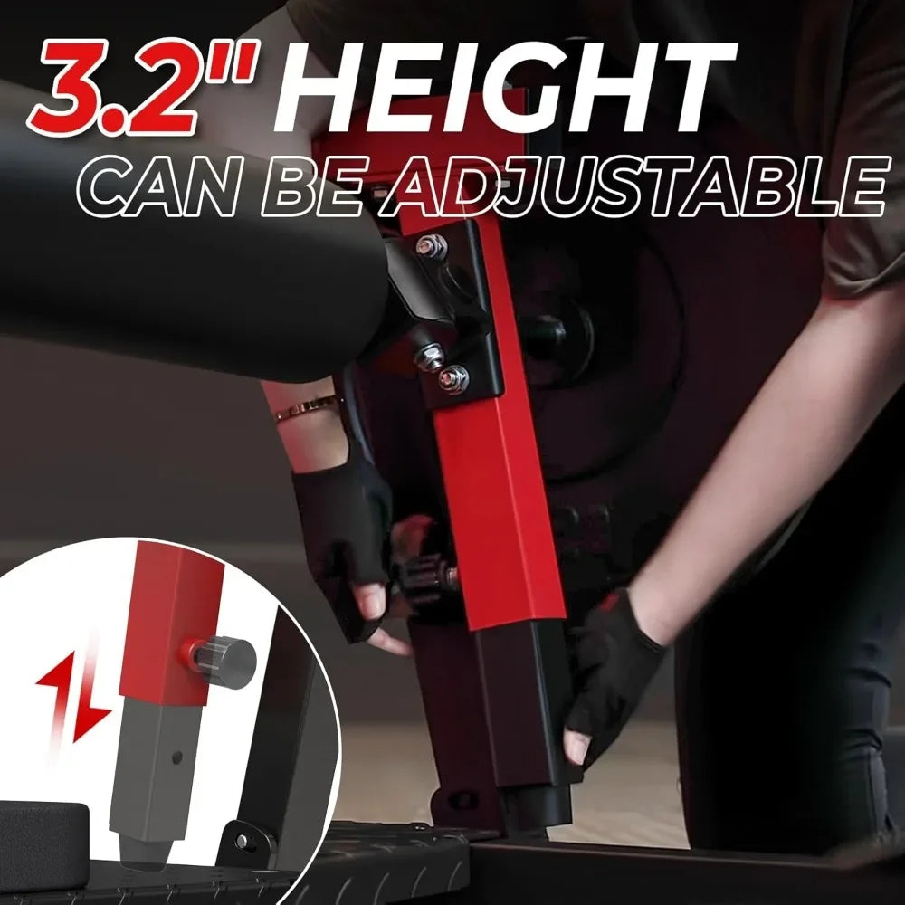 Hip Thrust Machine 800 Pounds Plate Loaded Glute Bridge Machine with Weight Holder Adjustable Footboard Butt Exercise Equipment