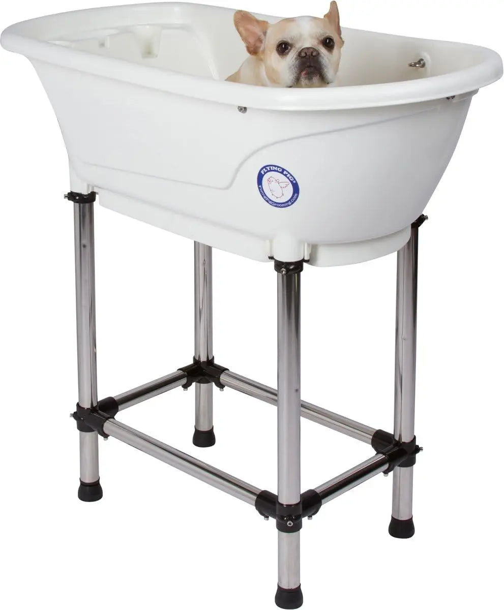 Home Pet Dog Cat Portable Bath Tub White 37.5 Inch by 19.5 Inch by 35.5 Inch Pet Supplies