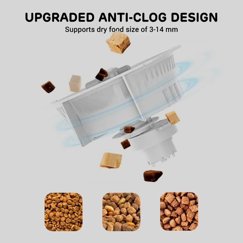 5G 2.4GHz WiFi Automatic Feeder and Waterer Set for Pets 300 Oz Large Capacity Two Weeks Two Way Power Supply Food Dispenser