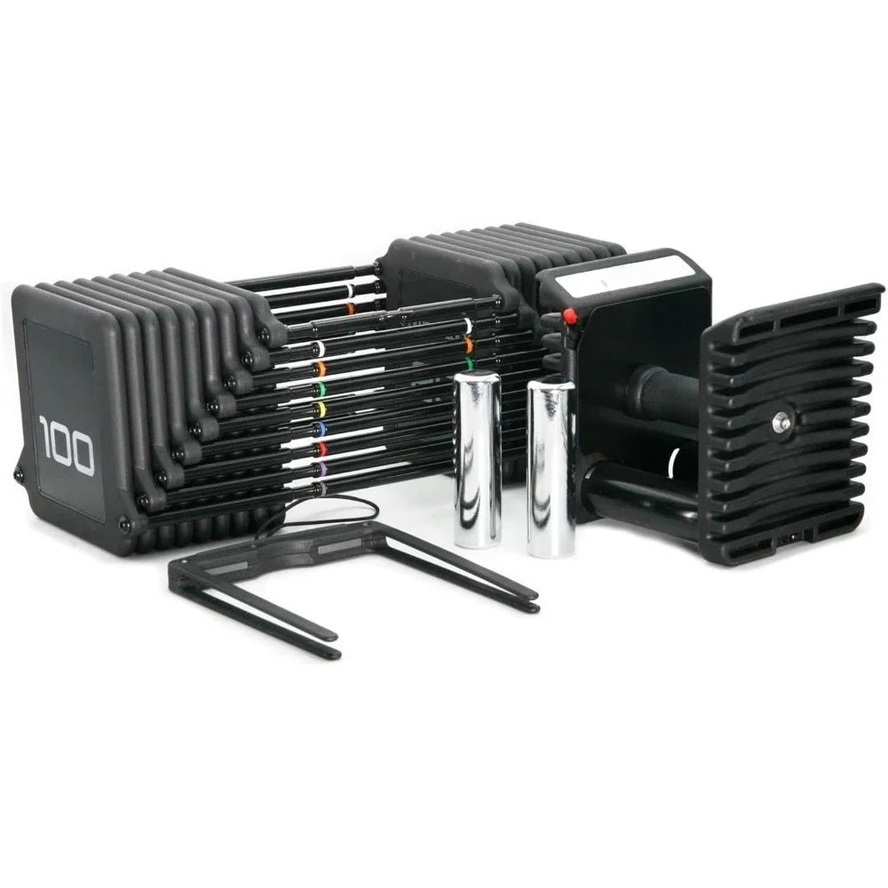 100 Adjustable Dumbbell Single Unit 5-100 Pounds Durable Steel Innovative Workout Equipment