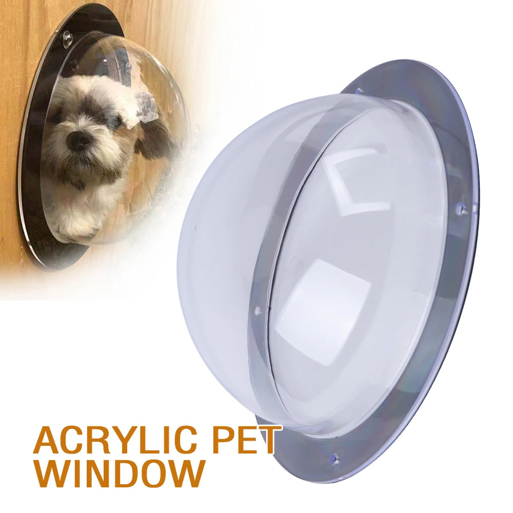 Pet Dog Fence Window Bubble Dome Peek Window for Pets Dogs Cats Clear Durable Acrylic Fence