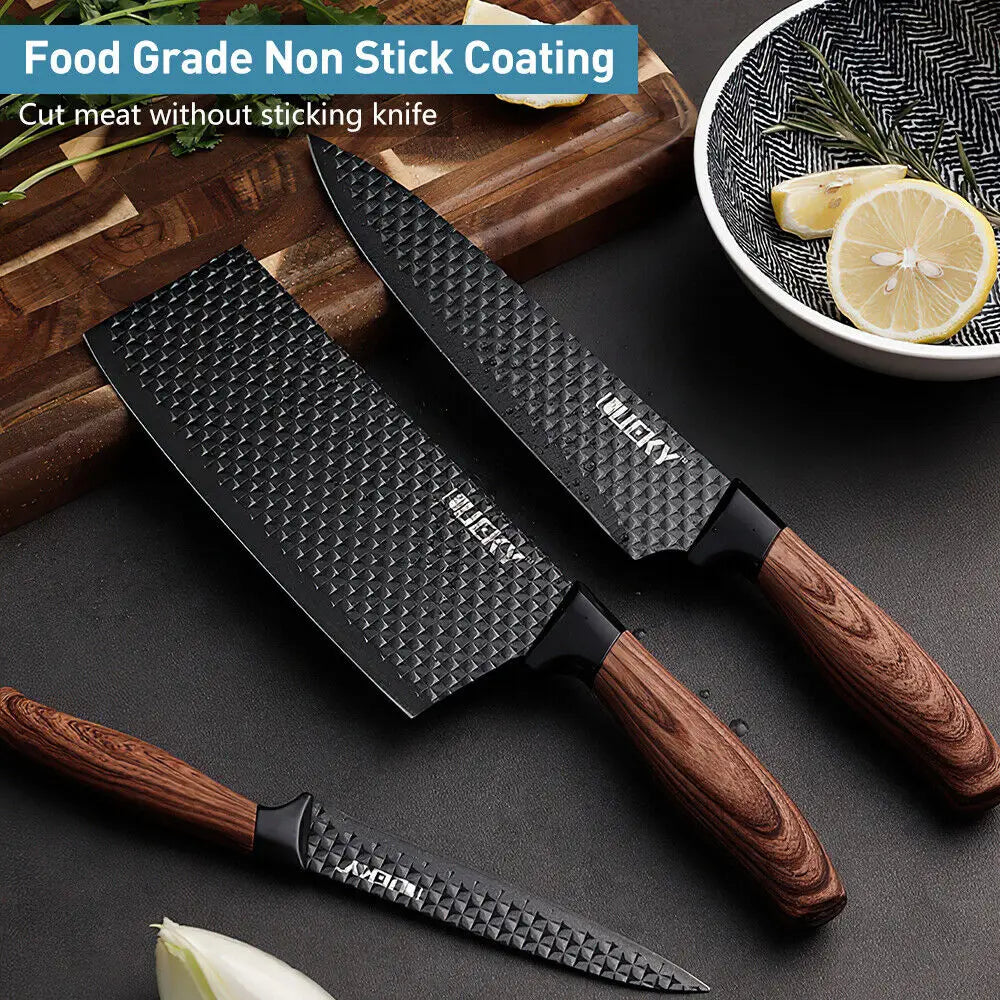 Stainless Steel Kitchen Knife Set Forged With Peeler