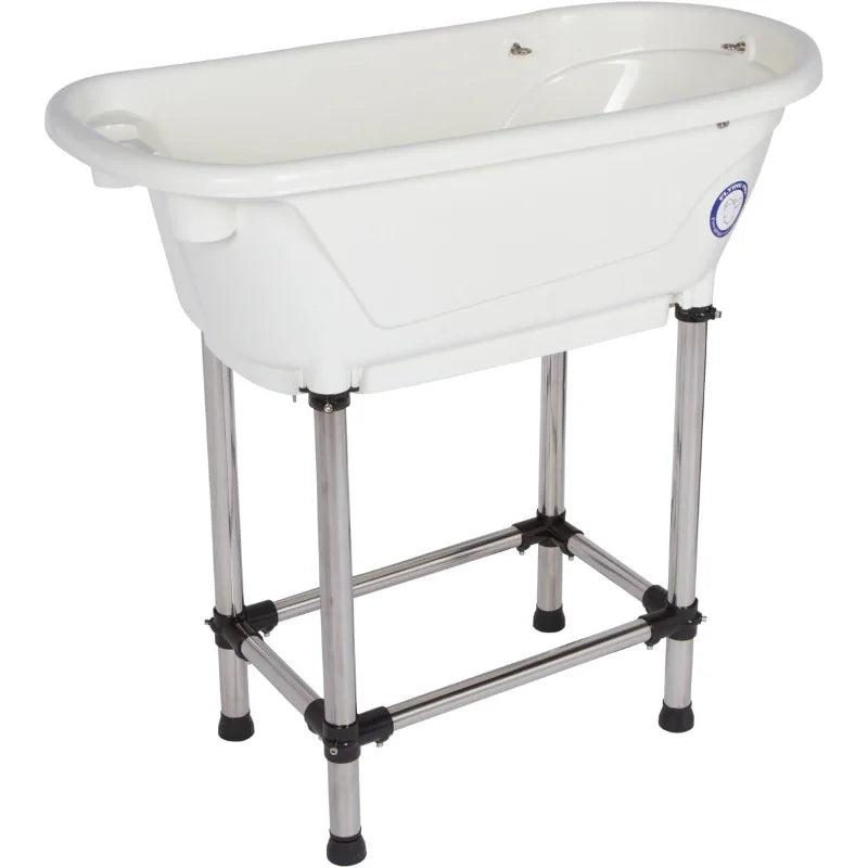 Home Pet Dog Cat Portable Bath Tub White 37.5 Inch by 19.5 Inch by 35.5 Inch Pet Supplies