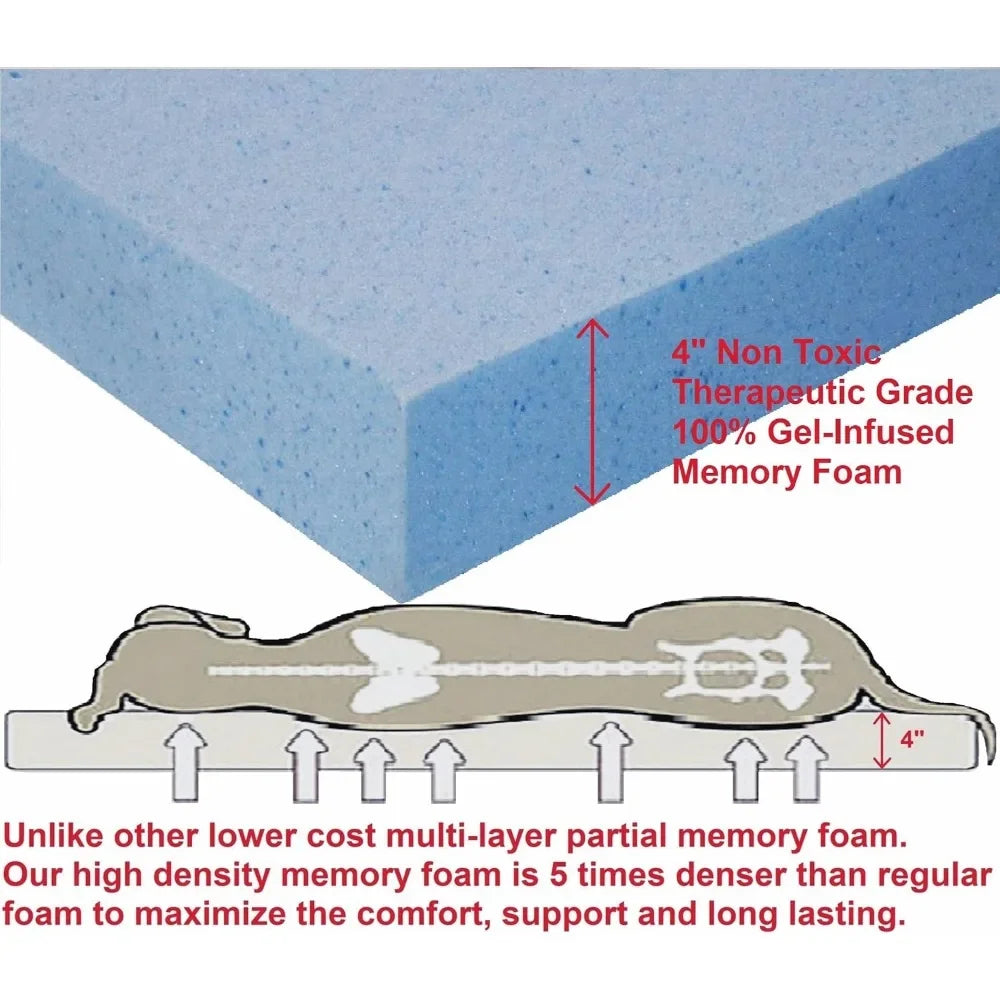 Guangbai Orthopedic Gel Memory Foam Dog Bed Waterproof Liner