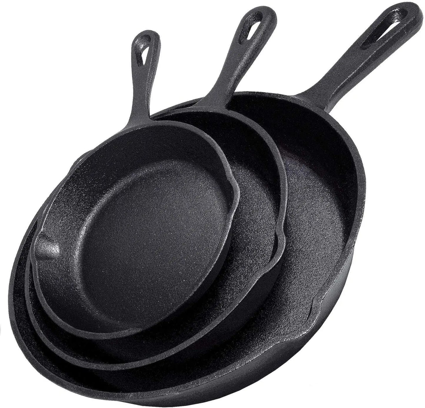 Non-Stick Steel Frying Pan Set 16cm 20cm 25cm Random Color Eco-Friendly Cookware Kitchen Pot