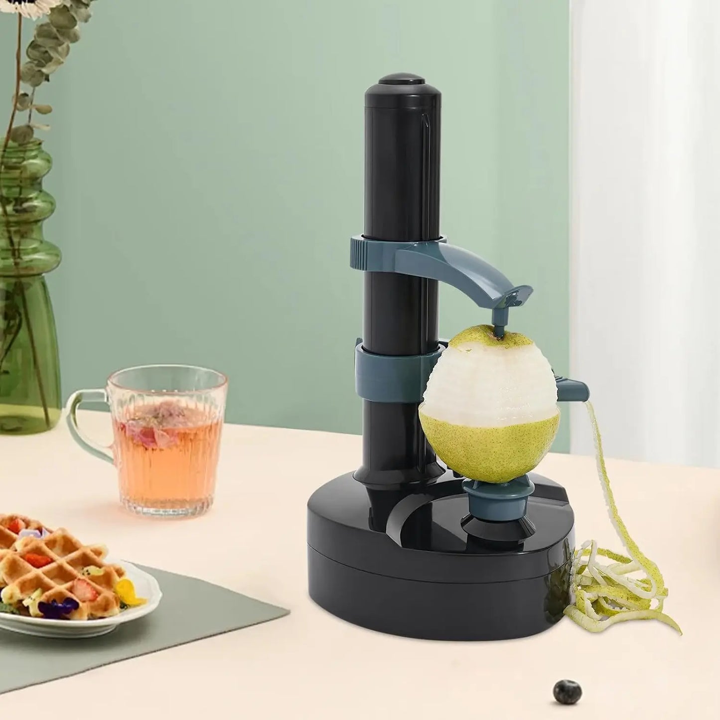 Electric Potato Peeler Fruit Peeler Machine Kitchen Peeling Tool Electric Rotato Express Black