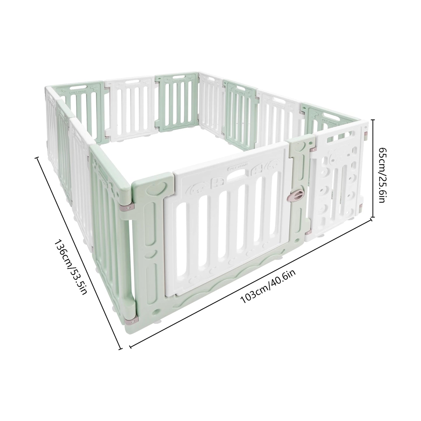 Pet Safety Fence Easy Installation Decorative Dog Playpen with Bone Patterns for Entertainment