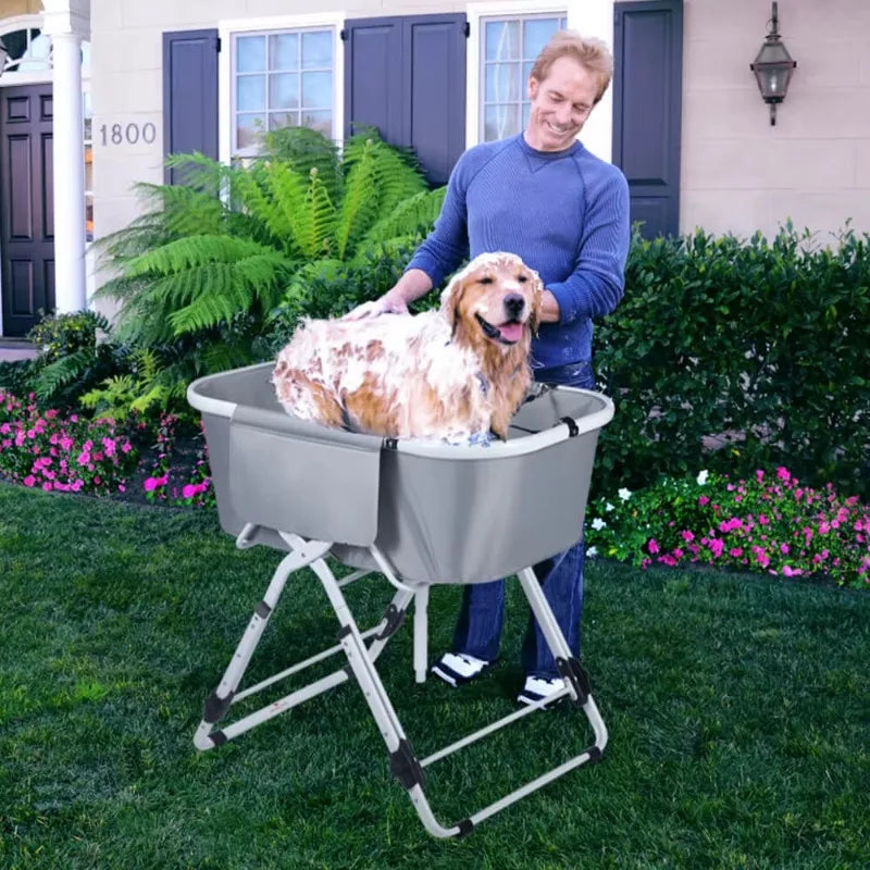 Dog Litter Elevated Foldable Dog Bath Tubs For Grooming