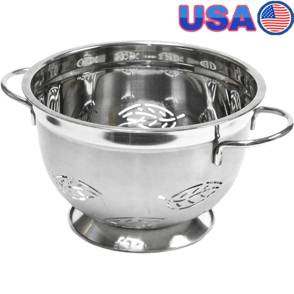 DUTRIEUX Stainless Steel Leaf Colander With Footed Base