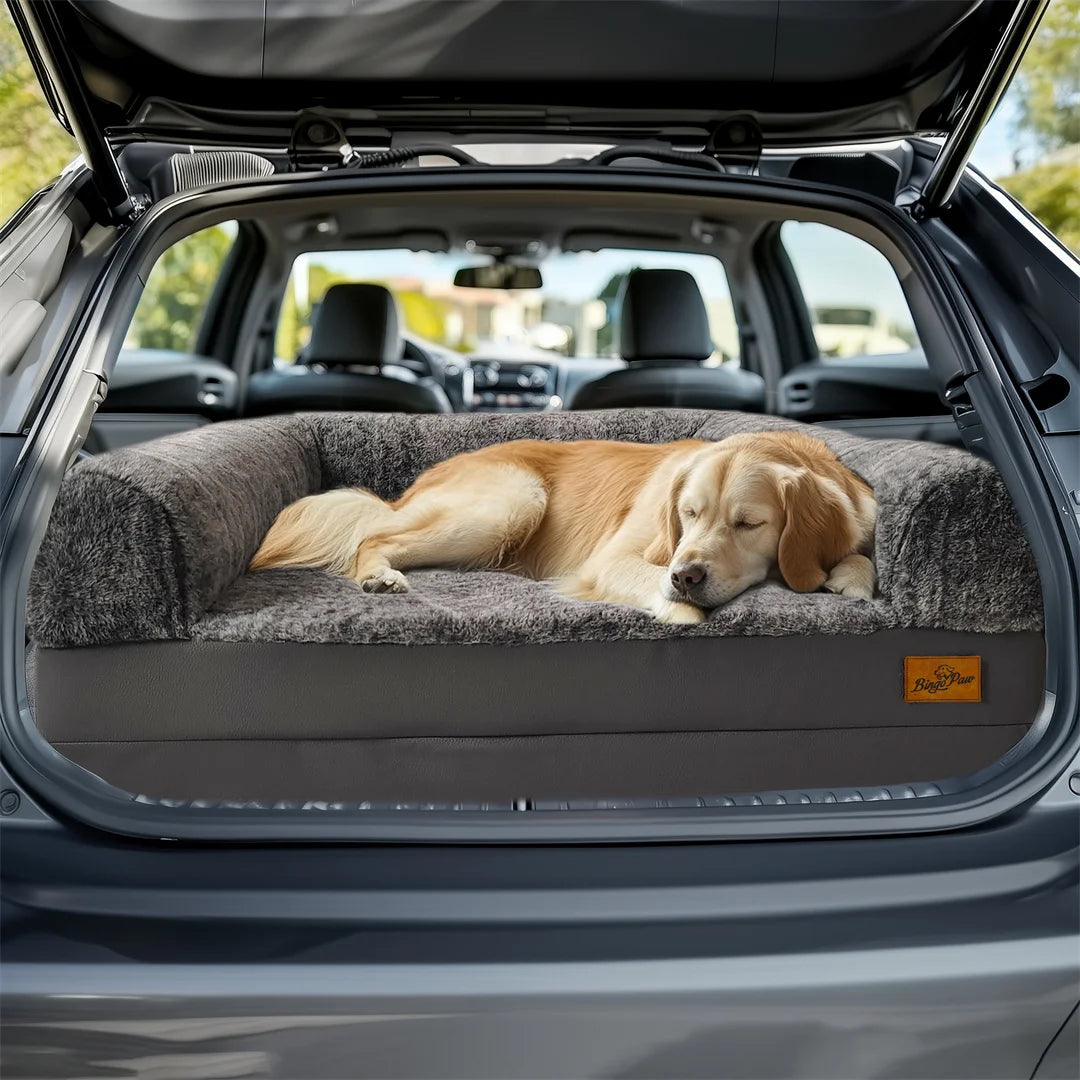 BINGOPAWCN Foldable Calming Orthopedic Dog Bed Plush Cover