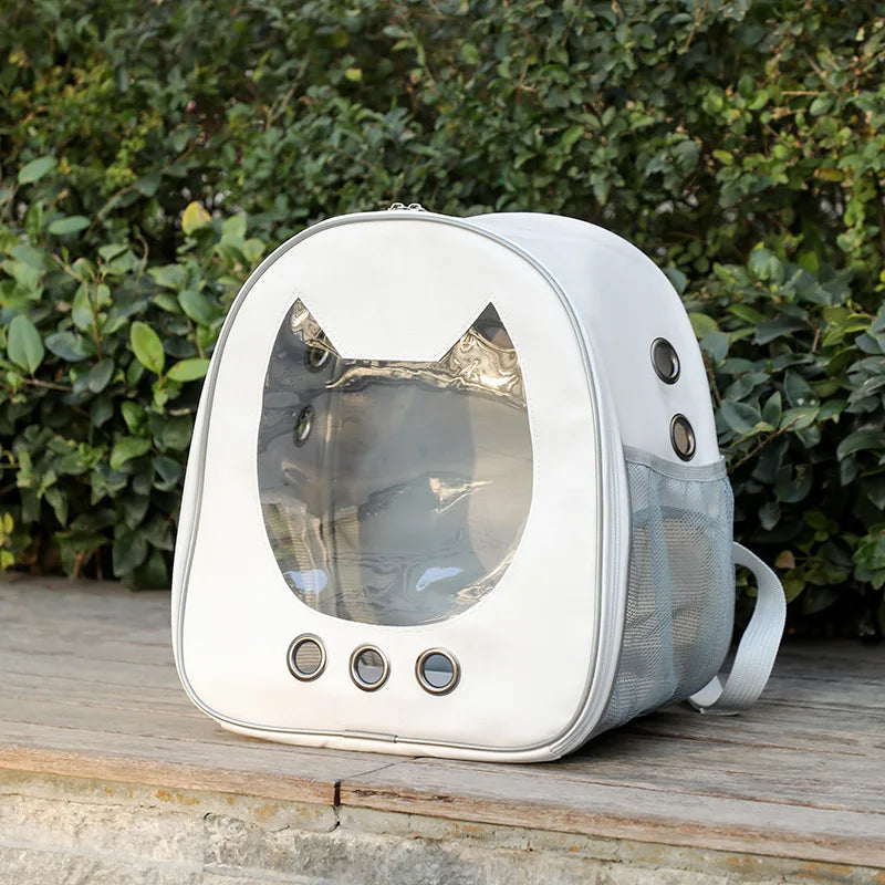 Space Capsule Pet Backpack 360 Degree View Breathable Mesh Safety Strap Cat Carrier Dog Carrier Transparent Bubble