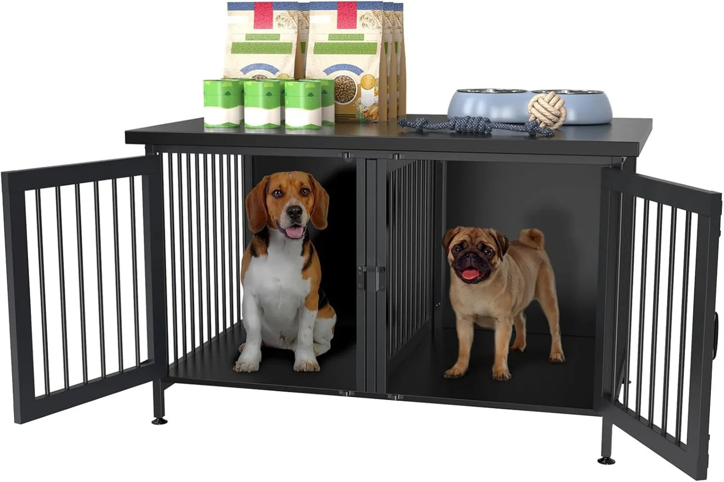 Hign-concerned Dog Crate With Divider For Two Or One
