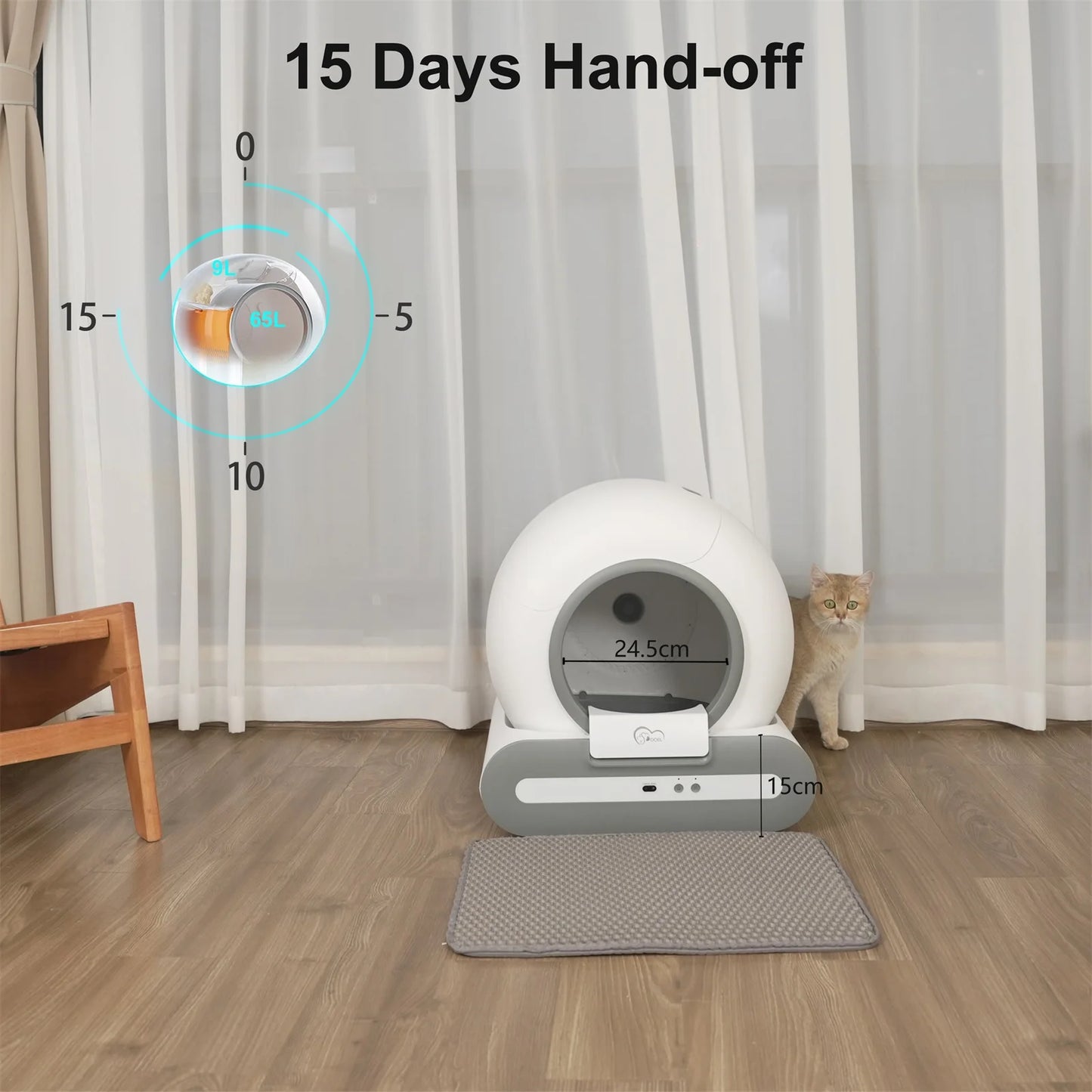 DOEL Automatic Self-Cleaning Cat Litter Box With App Control