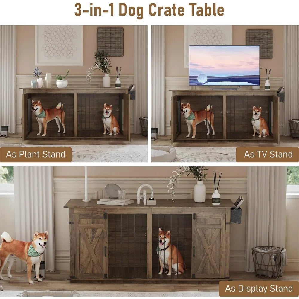 Hign-concerned Dog Crate Furniture Indoor Kennel Partition