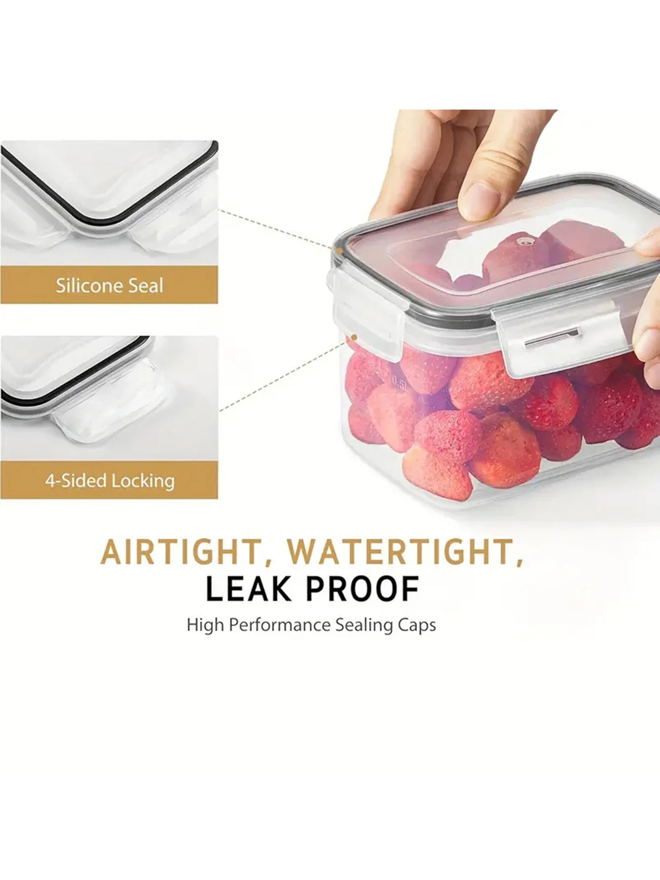 24pcs Airtight Food Storage Containers with Lids Plastic Cookie Jars for Kitchen Pantry Organization and Storage
