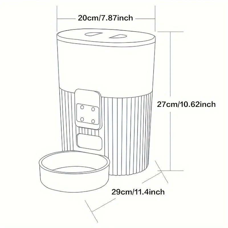PAPIFEED Smart Automatic Cat And Dog Feeder With WiFi Remote Control And LCD Display