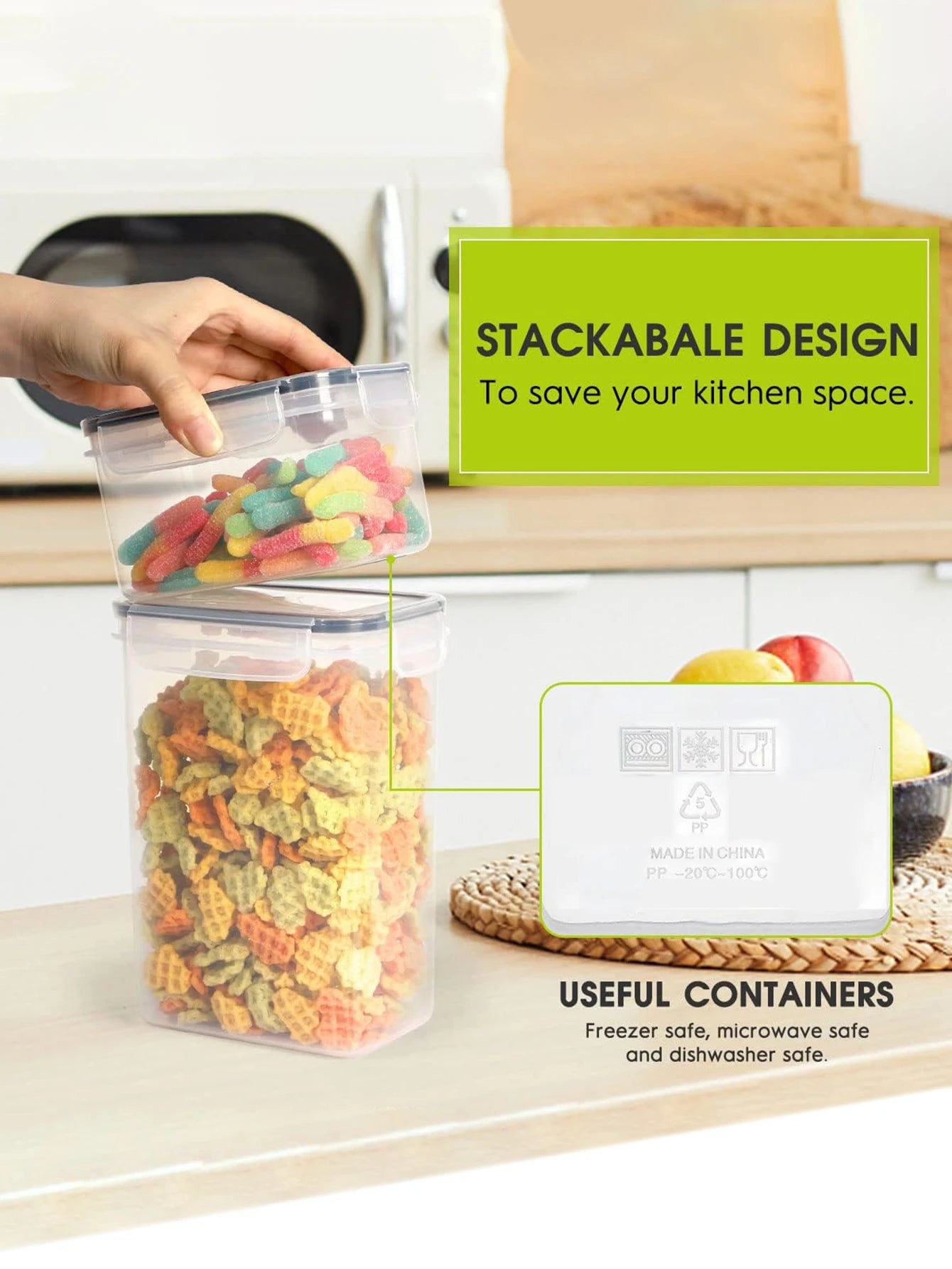 24pcs Airtight Food Storage Containers with Lids Plastic Cookie Jars for Kitchen Pantry Organization and Storage