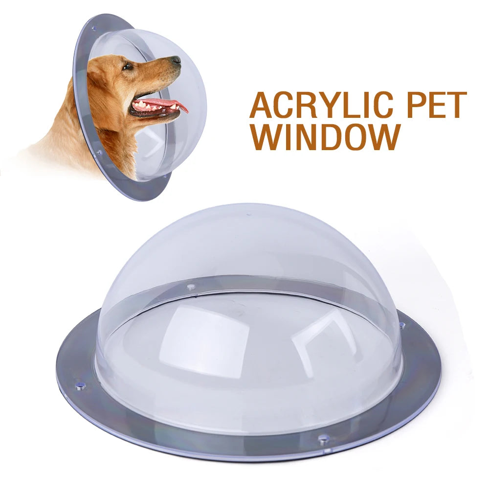 Pet Dog Fence Window Bubble Dome Peek Window for Pets Dogs Cats Clear Durable Acrylic Fence