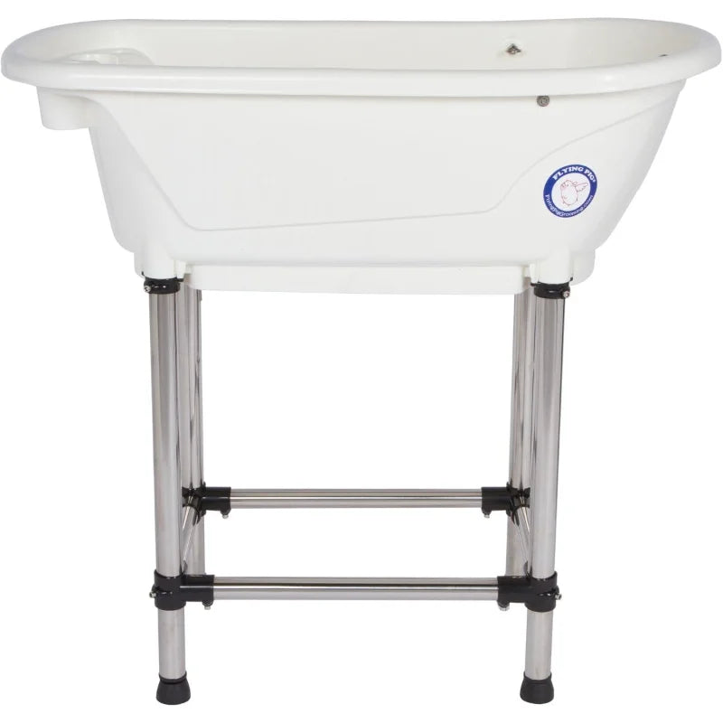 Home Pet Dog Cat Portable Bath Tub White 37.5 Inch by 19.5 Inch by 35.5 Inch Pet Supplies