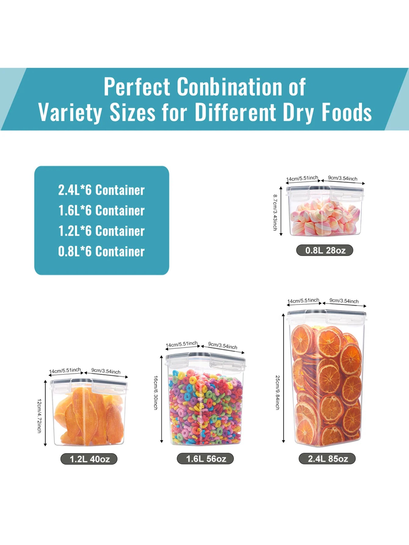 24pcs Airtight Food Storage Containers with Lids Plastic Cookie Jars for Kitchen Pantry Organization and Storage