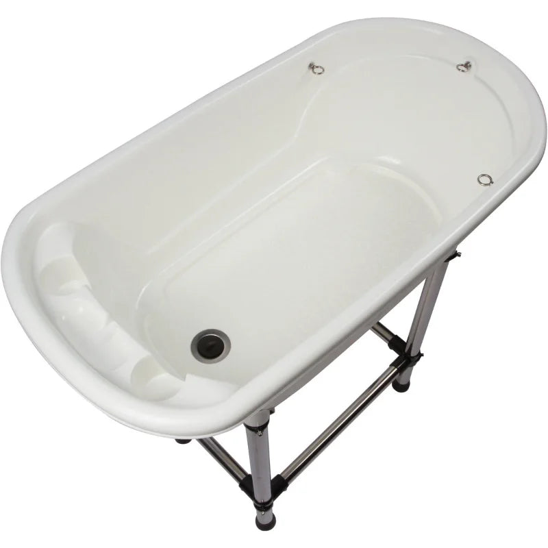 Home Pet Dog Cat Portable Bath Tub White 37.5 Inch by 19.5 Inch by 35.5 Inch Pet Supplies