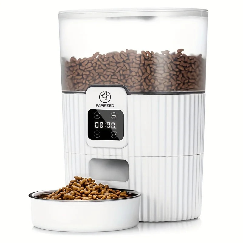 PAPIFEED Smart Automatic Cat And Dog Feeder With WiFi Remote Control And LCD Display