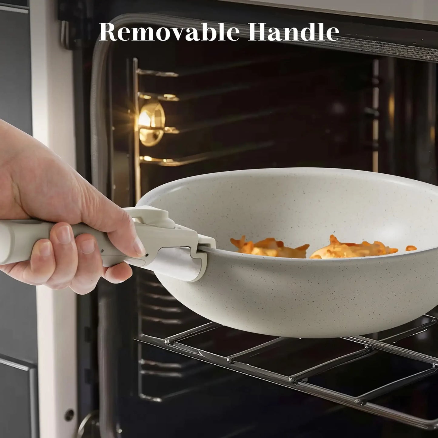 12 Piece Non Stick Cookware Set Pots and Pans Set with Detachable Handle for Kitchen