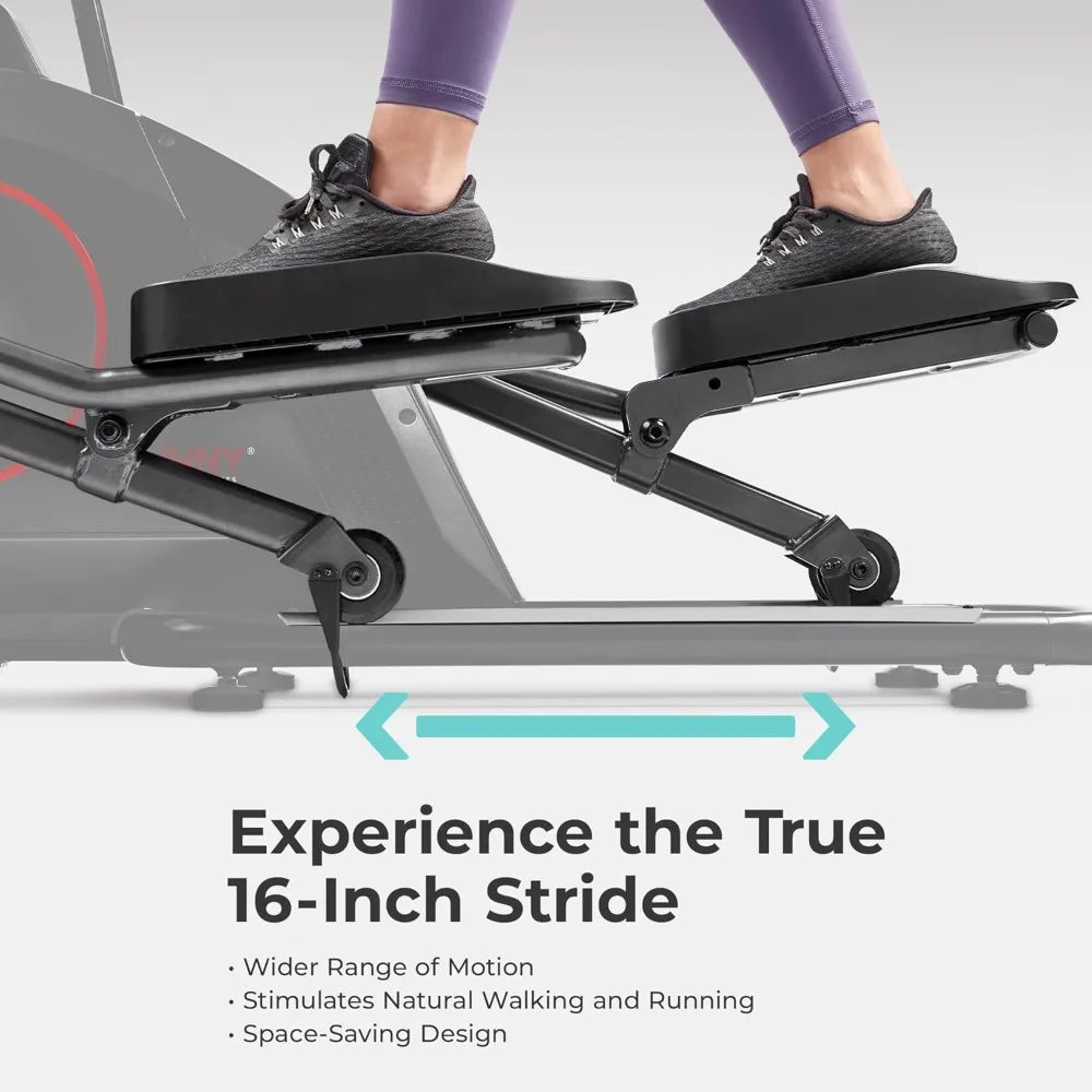 2 In 1 Smart Upright Elliptical Full Body Exerciser With Pulse Sensors Home Cross Training Cardio Workout Machine