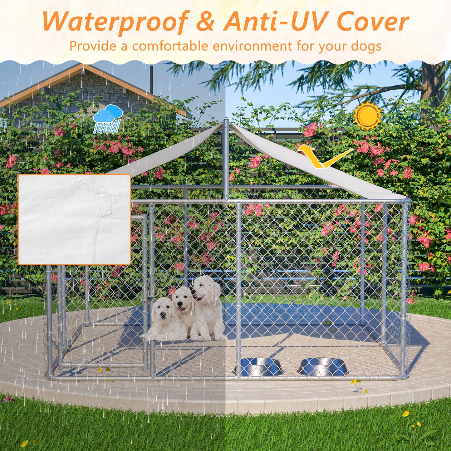 Hign-concerned Outdoor Dog Kennel Heavy Duty Shade Playpen