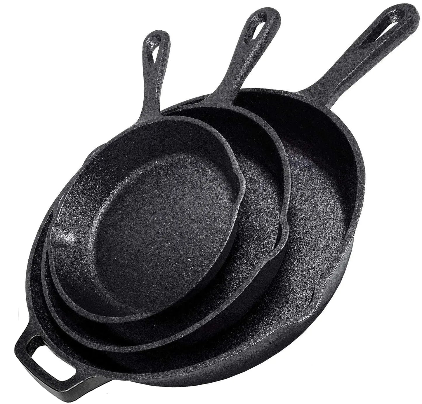 Non-Stick Steel Frying Pan Set 16cm 20cm 25cm Random Color Eco-Friendly Cookware Kitchen Pot