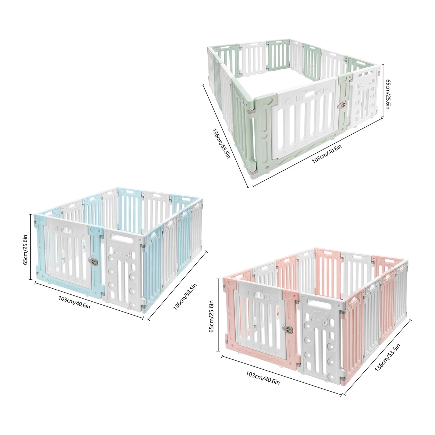 Pet Safety Fence Easy Installation Decorative Dog Playpen with Bone Patterns for Entertainment
