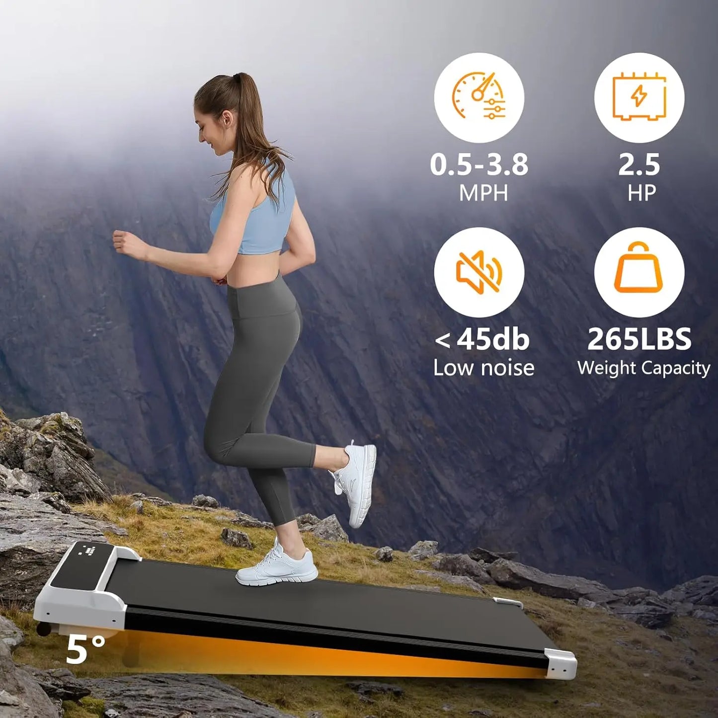 Walking Pad 2 In 1 For Walking And Jogging Under Desk Treadmill For Home Office With Remote Control Portable Walking Pad Tread