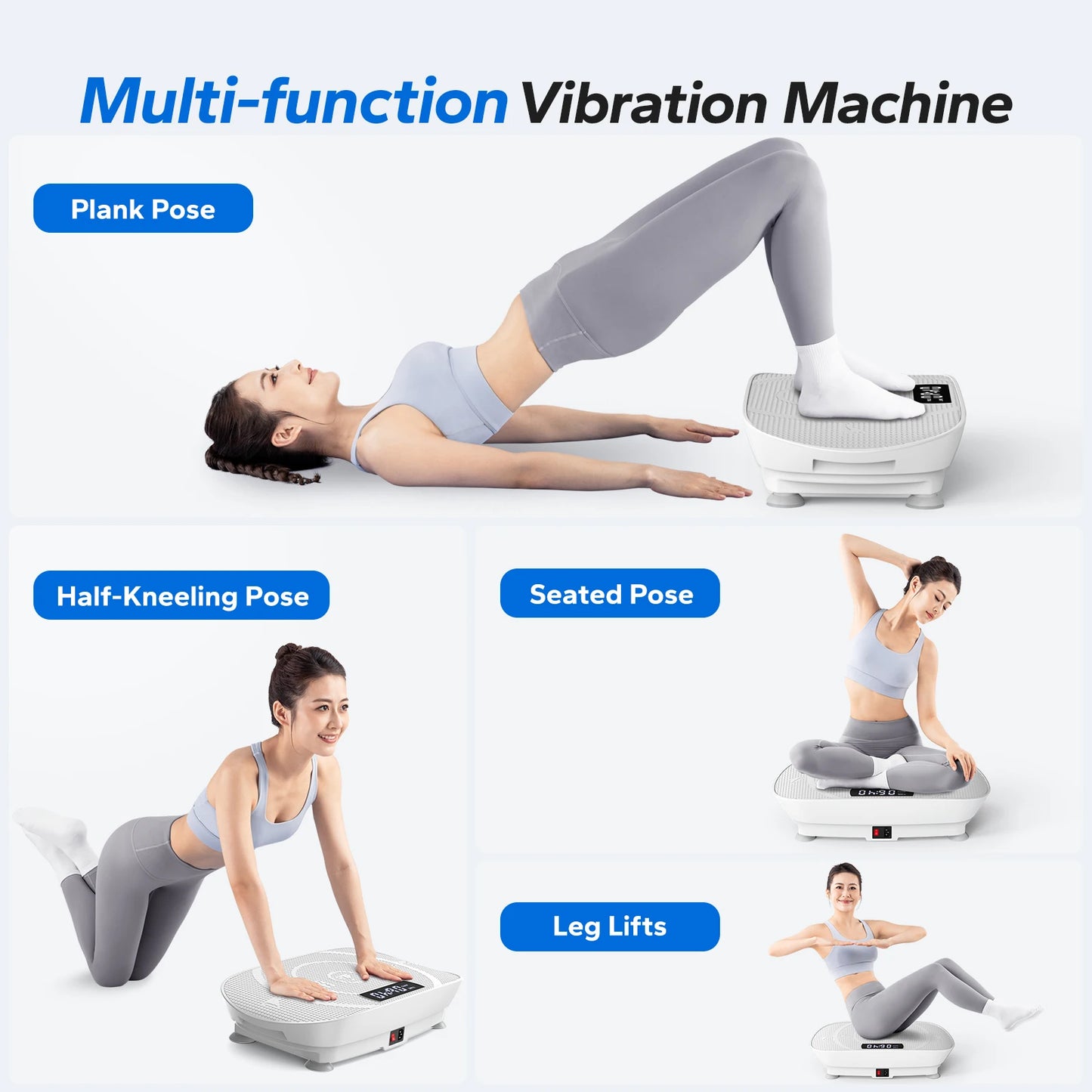 Merach Vibration Plate Exercise Machine Whole Body Workout Power Vibrate Fitness Platform for Weight Loss and Shaping