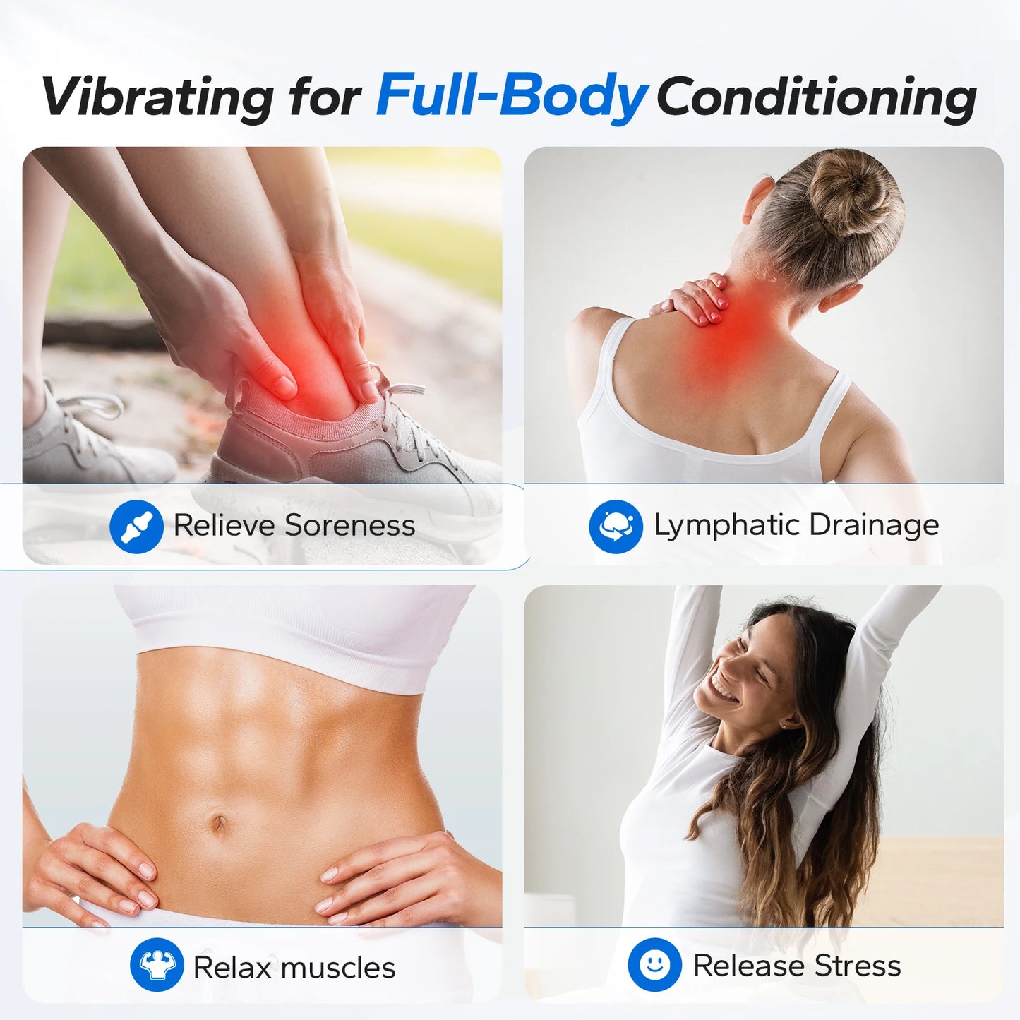 Merach Vibration Plate Exercise Machine Whole Body Workout Power Vibrate Fitness Platform for Weight Loss and Shaping