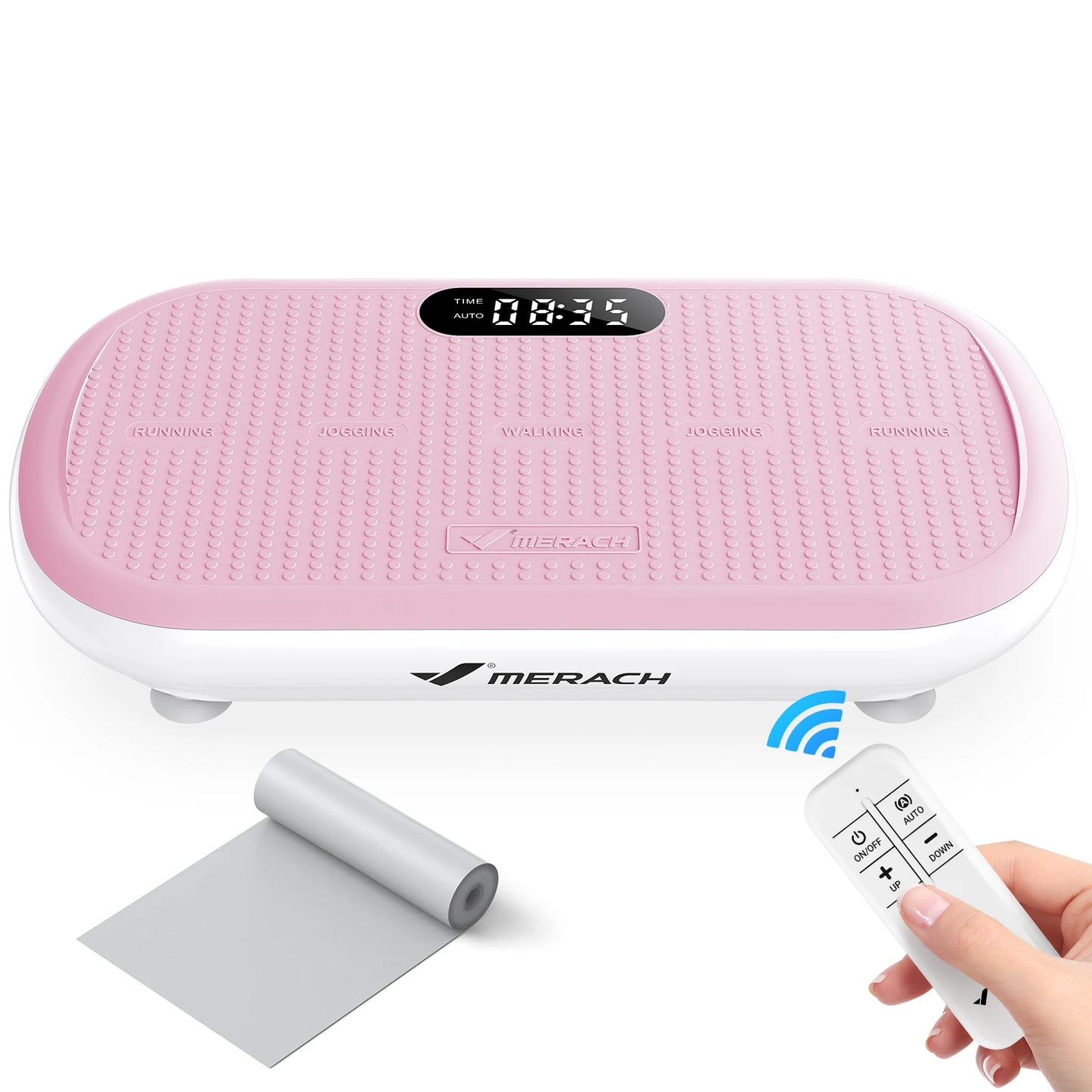 Merach Vibration Plate Exercise Machine Bluetooth Silicone Pedal Automatic Sensing Lymphatic Drainage Weight Loss Fitness