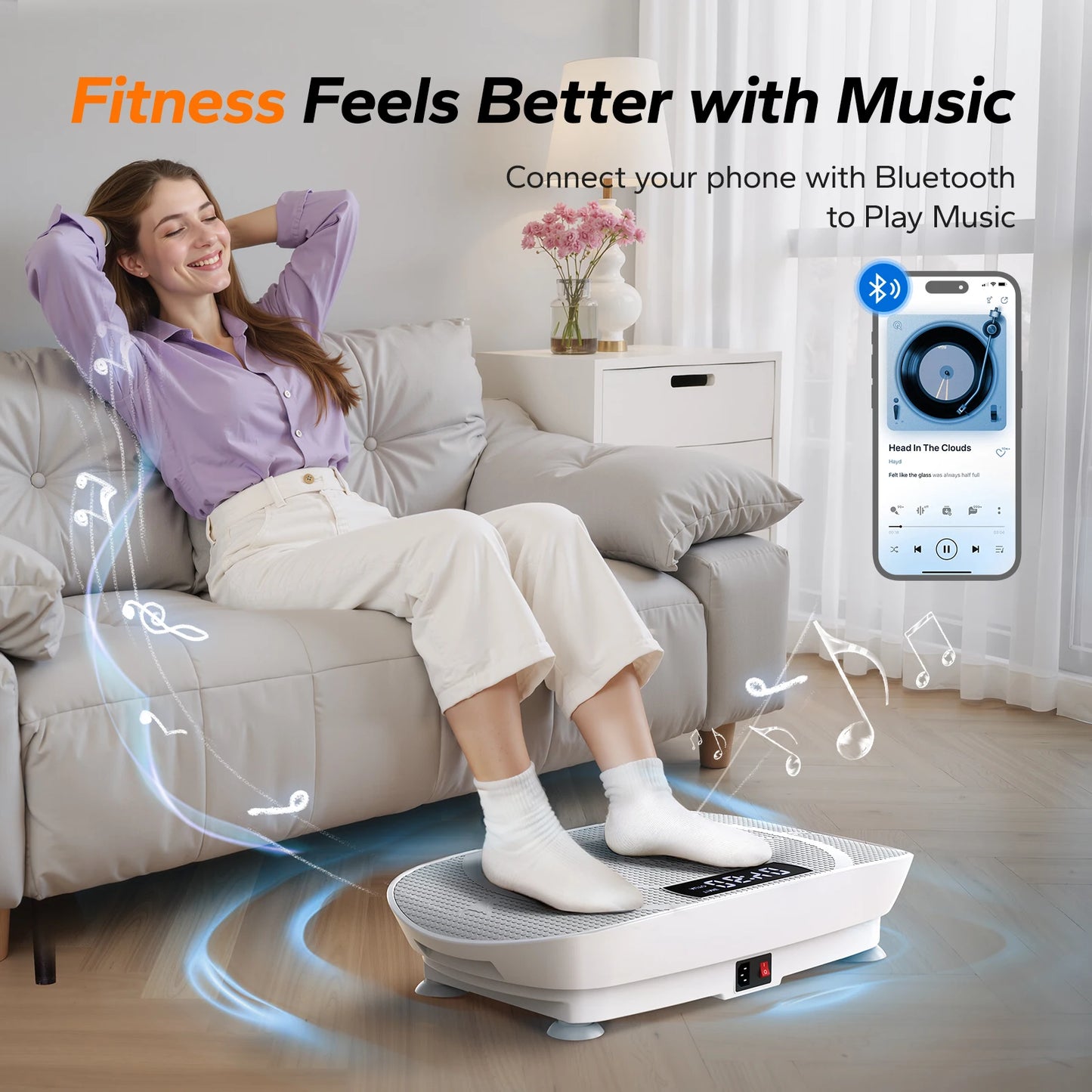 MERACH Vibration Plate Exercise Machine Full Body Workout