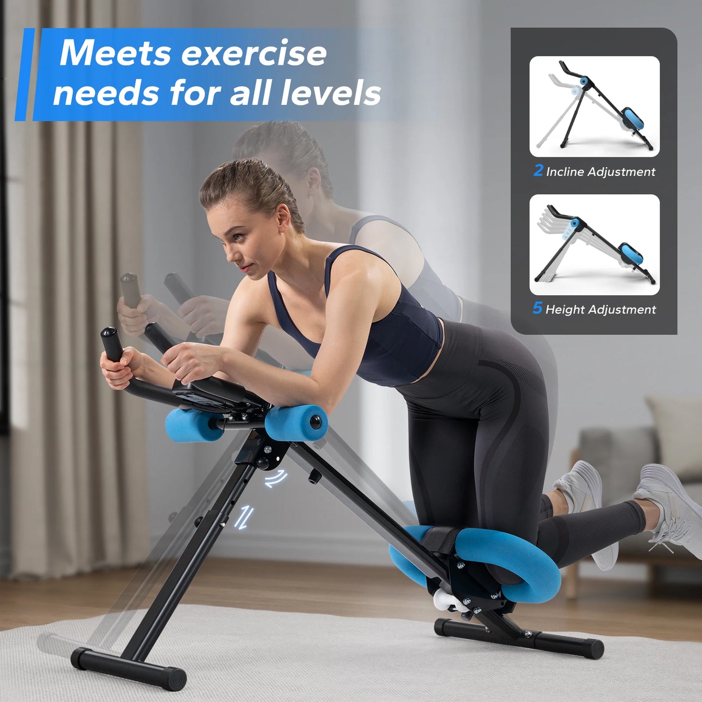 MERACH Ab Machine Adjustable Trainer Foldable Exercise