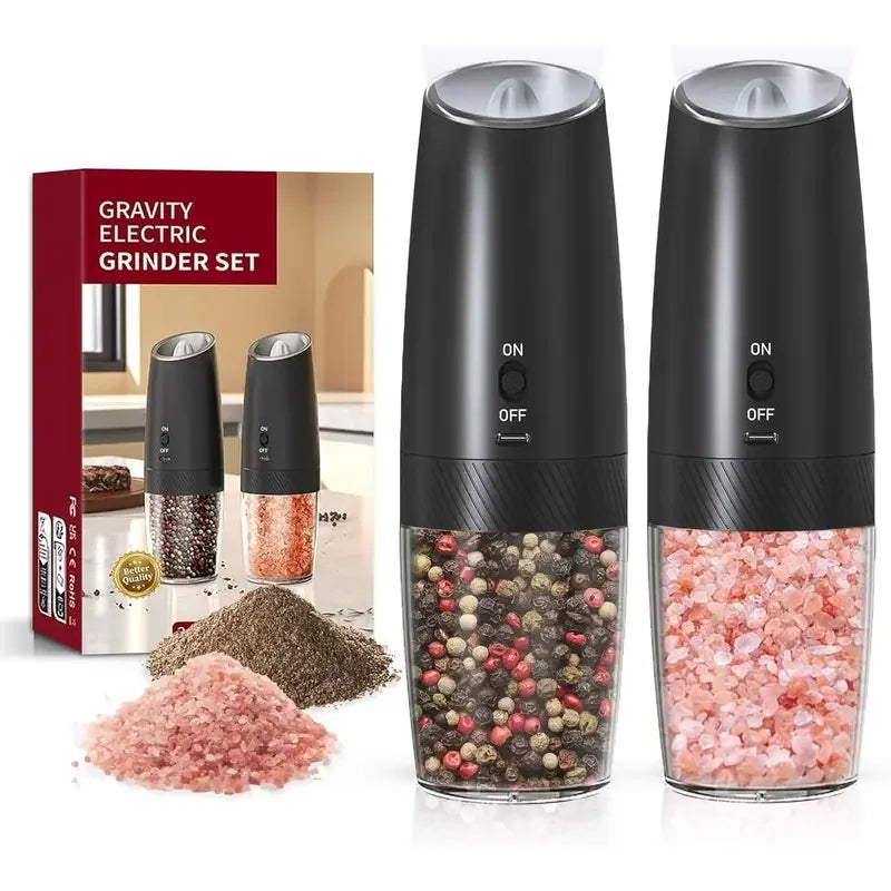 Broncho Gravity Activated Salt And Pepper Grinder Set 2 Pack