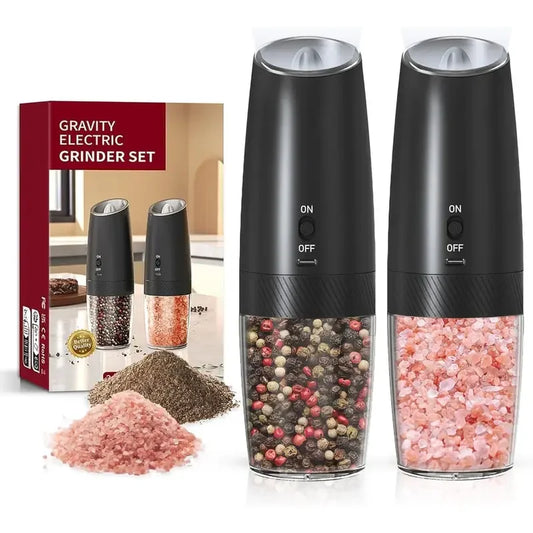 Broncho Gravity Activated Salt And Pepper Grinder Set 2 Pack