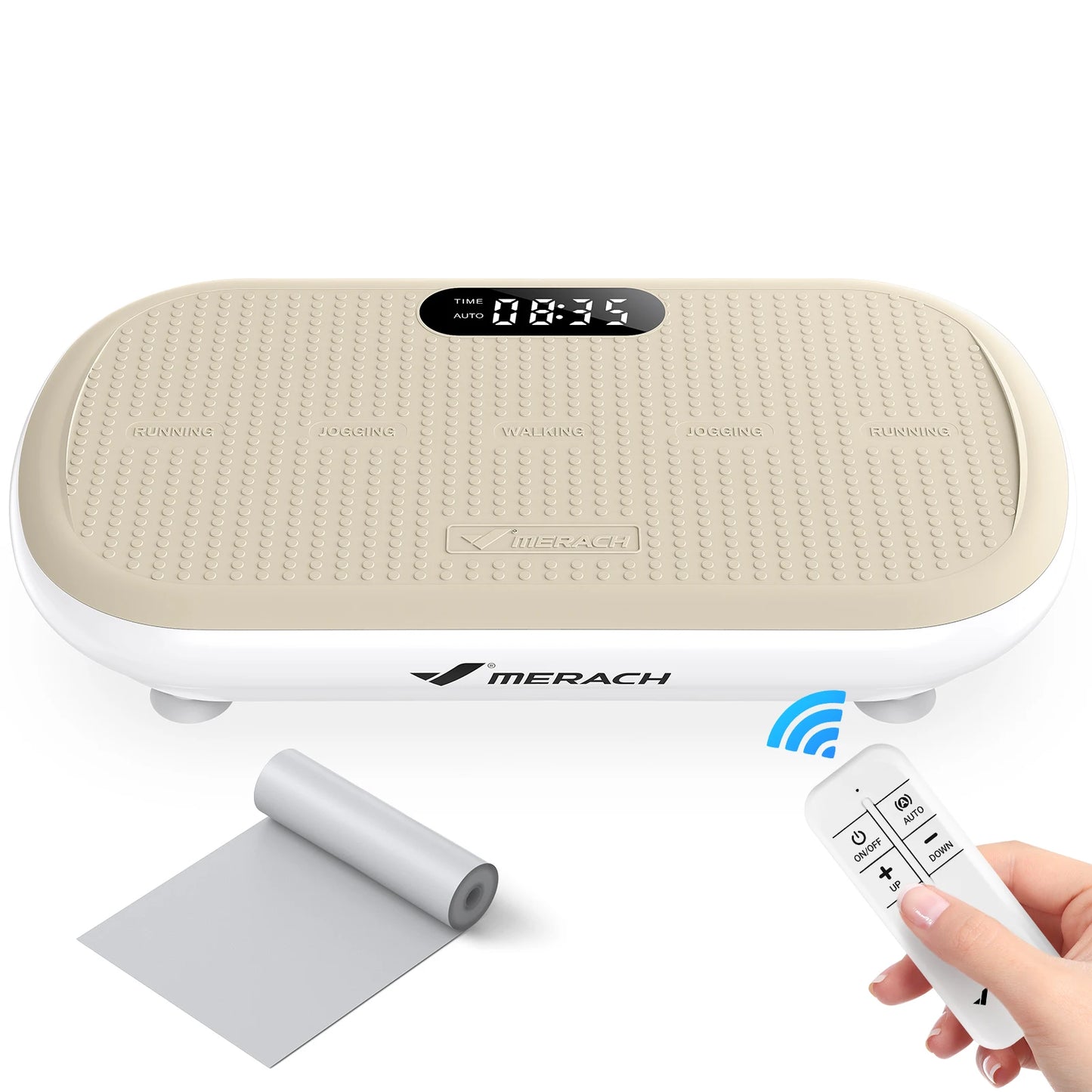 Merach Vibration Plate Exercise Machine Bluetooth Silicone Pedal Automatic Sensing Lymphatic Drainage Weight Loss Fitness