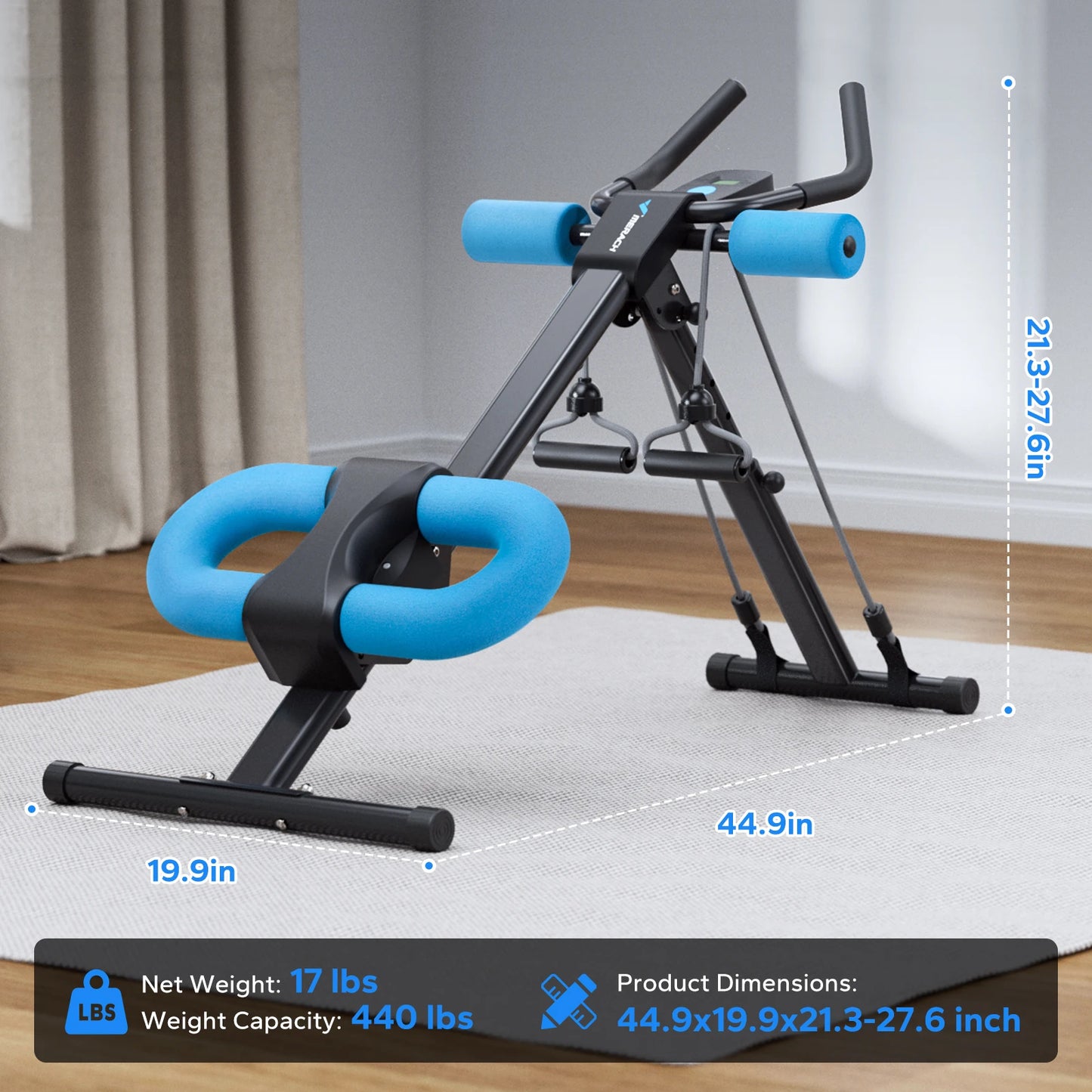 MERACH Ab Machine Adjustable Trainer Foldable Exercise