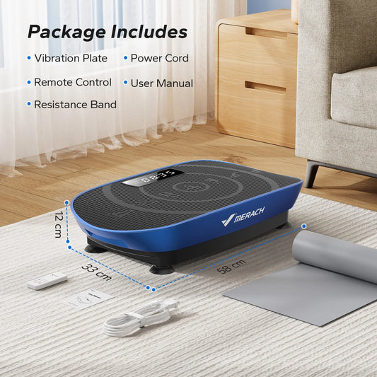 Merach Vibration Plate Exercise Machine Whole Body Workout Power Vibrate Fitness Platform for Weight Loss and Shaping