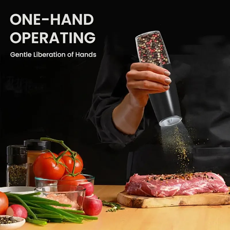 Broncho Gravity Activated Salt And Pepper Grinder Set 2 Pack