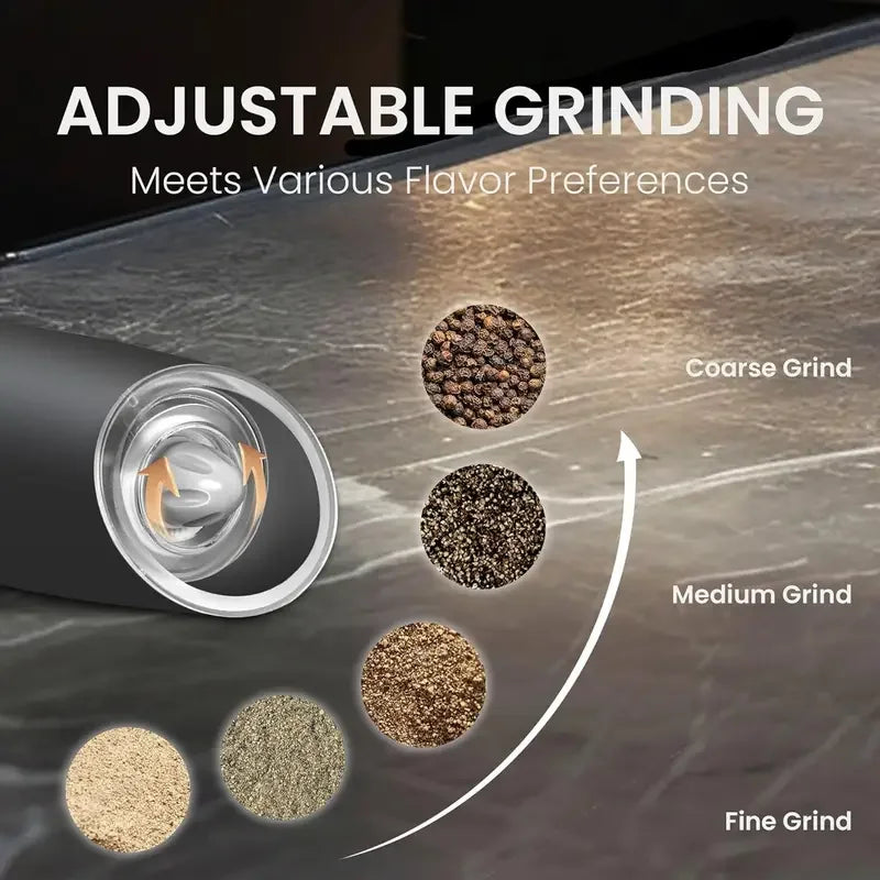 Broncho Gravity Activated Salt And Pepper Grinder Set 2 Pack