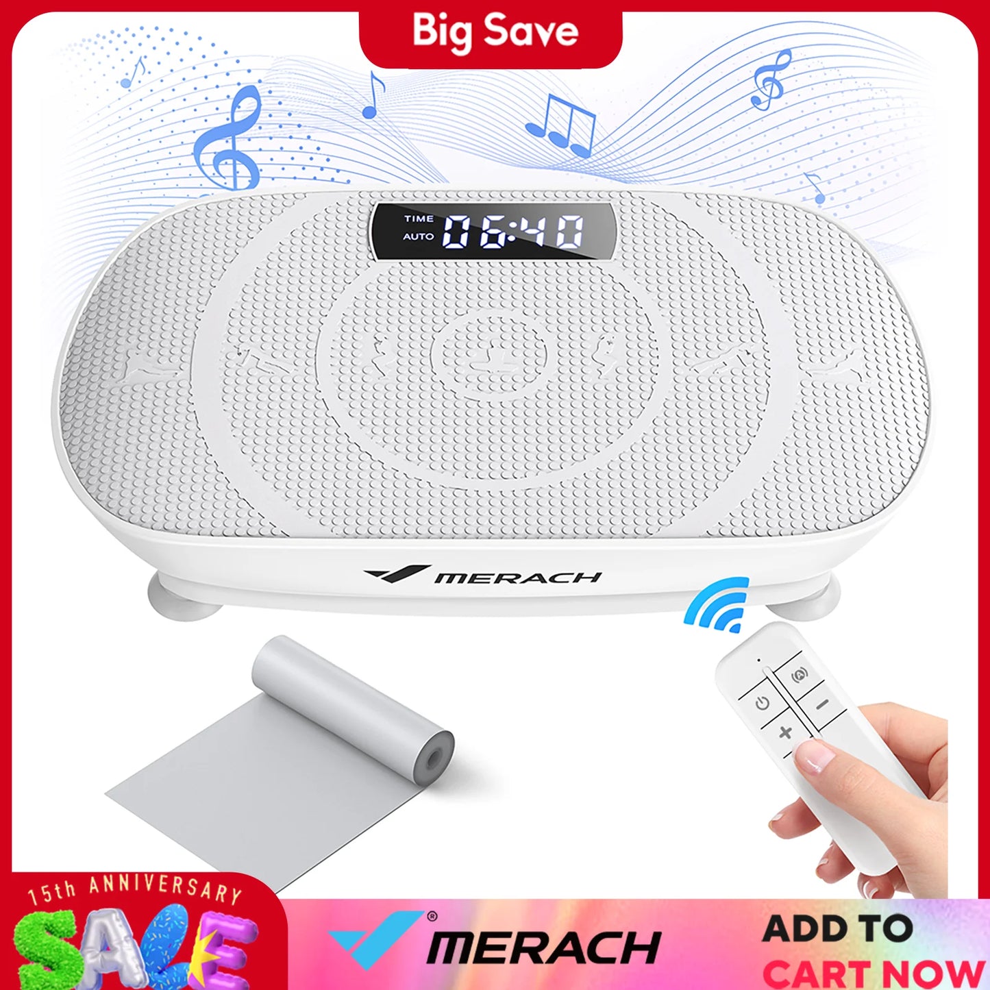 Merach Vibration Plate Exercise Machine Whole Body Workout Power Vibrate Fitness Platform for Weight Loss and Shaping
