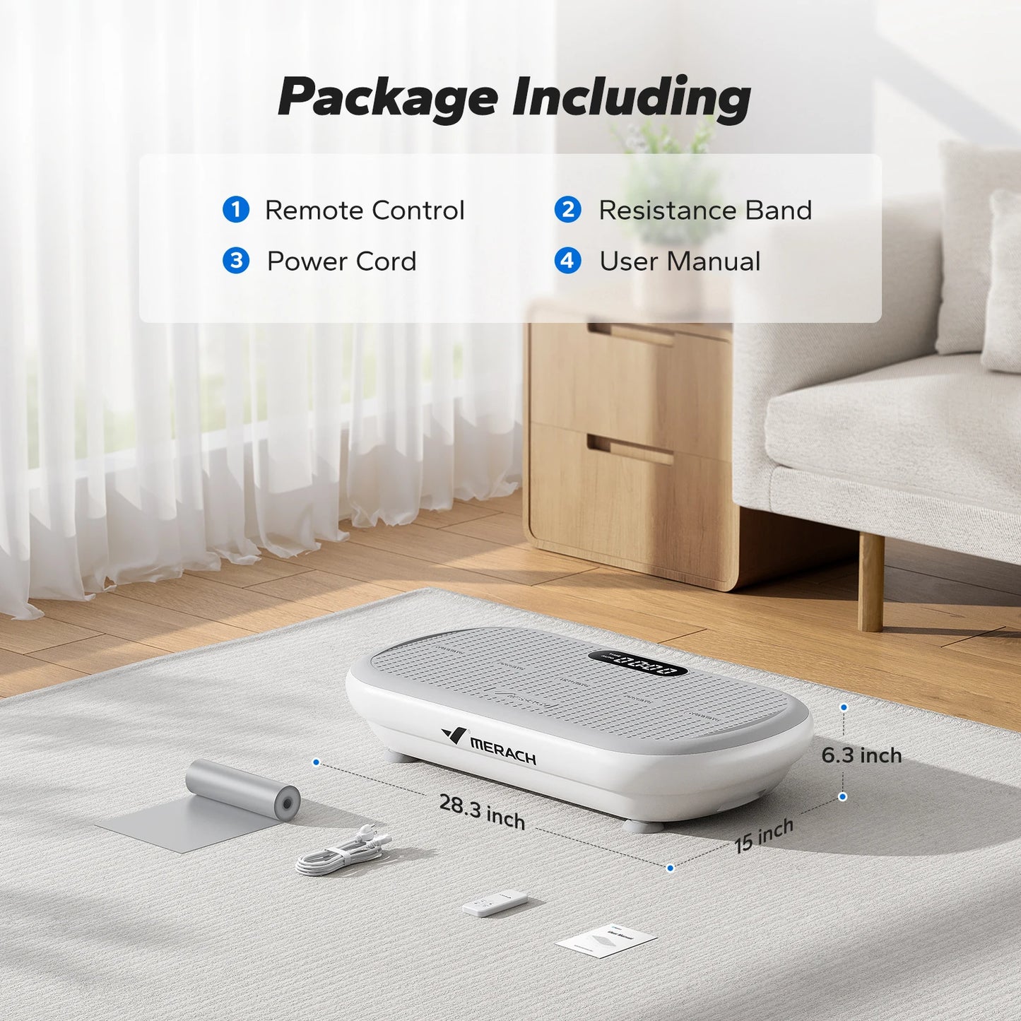 Merach Vibration Plate Exercise Machine Bluetooth Silicone Pedal Automatic Sensing Lymphatic Drainage Weight Loss Fitness