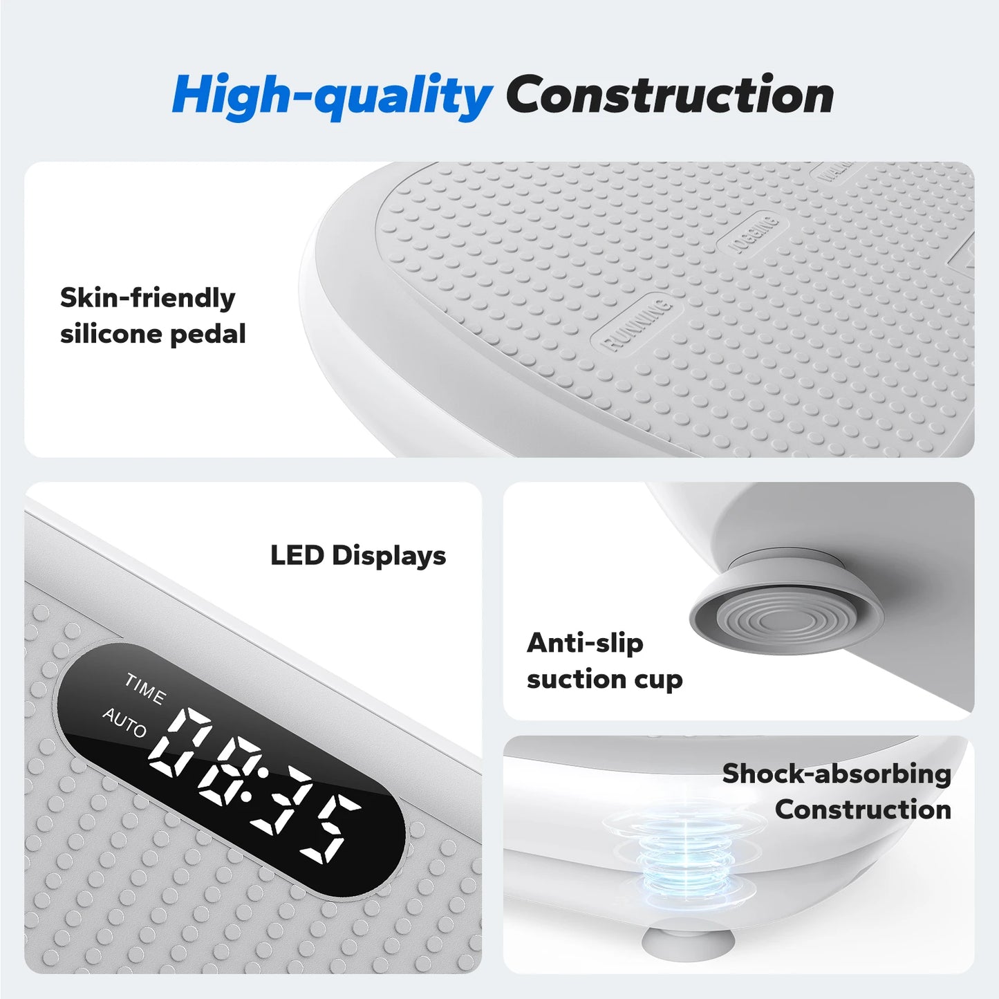 Merach Vibration Plate Exercise Machine Bluetooth Silicone Pedal Automatic Sensing Lymphatic Drainage Weight Loss Fitness
